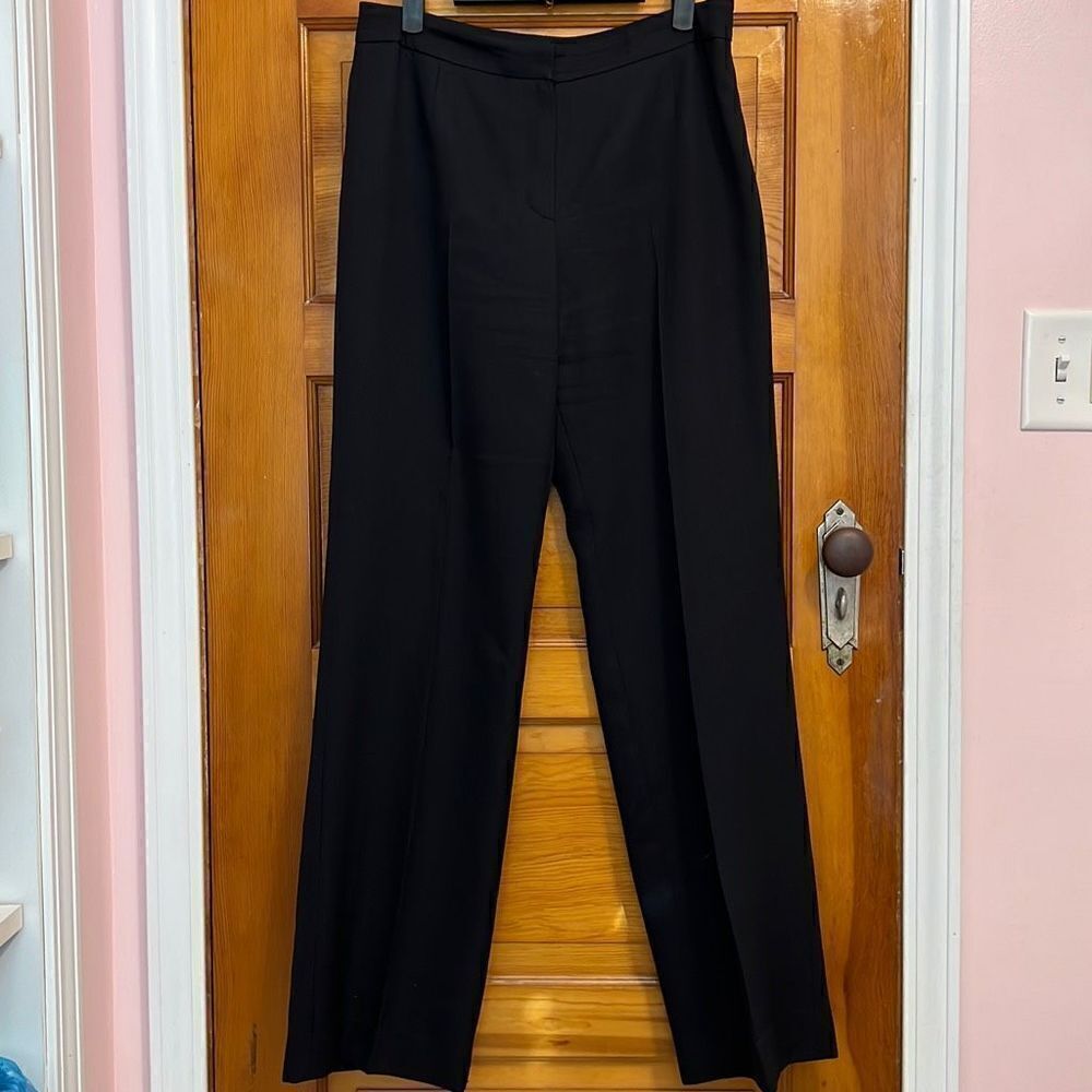Evan Picone Black Polyester Pleated Dress Pants Women’s US 4